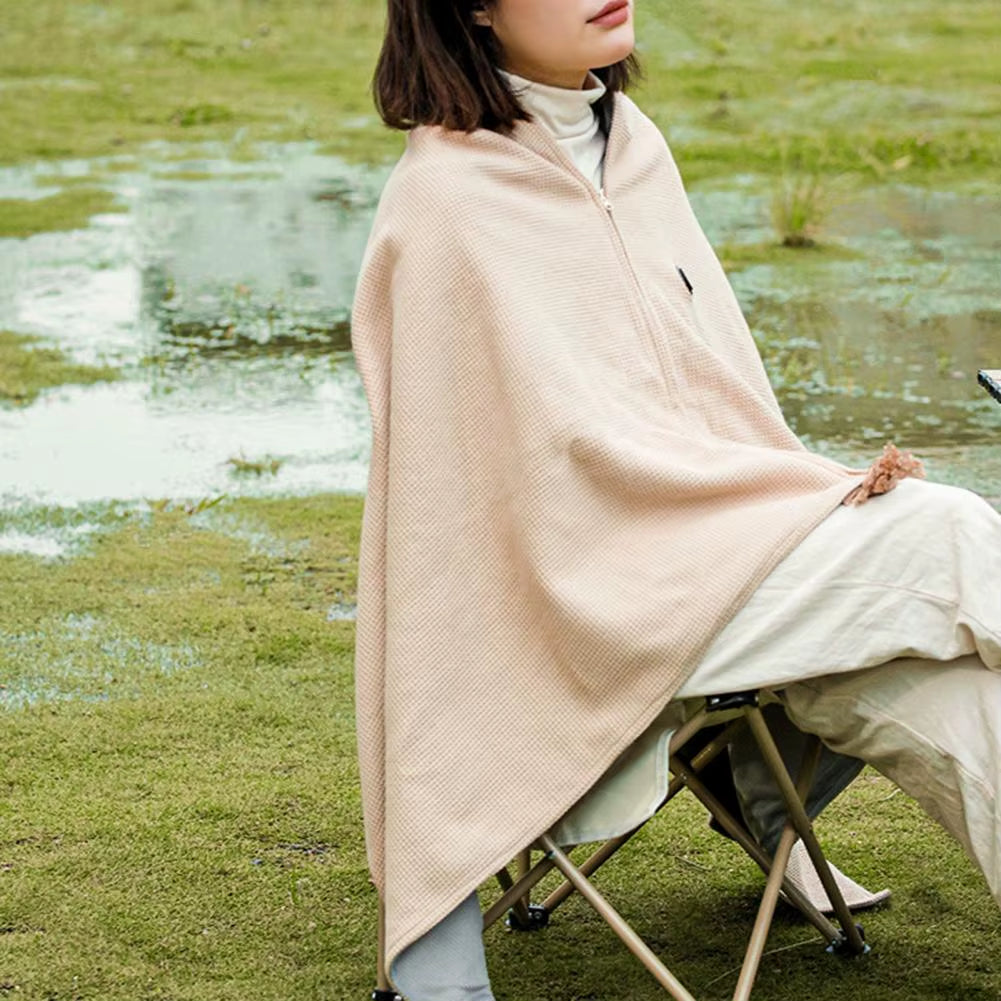 Stay Cozy Anywhere with Our 2-in-1 USB-Powered Electric Heating Shawl Blanket for Women