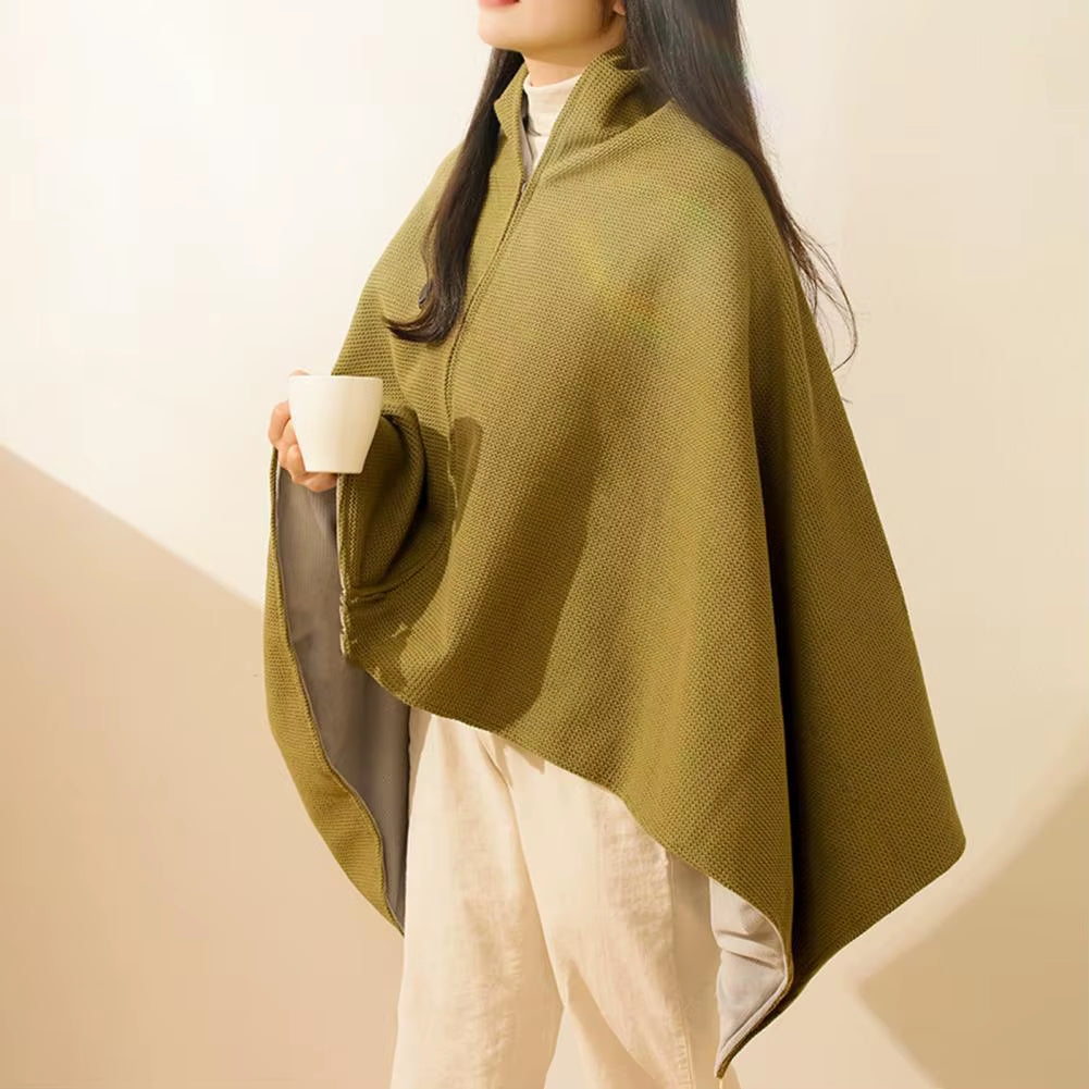 Stay Cozy Anywhere with Our 2-in-1 USB-Powered Electric Heating Shawl Blanket for Women