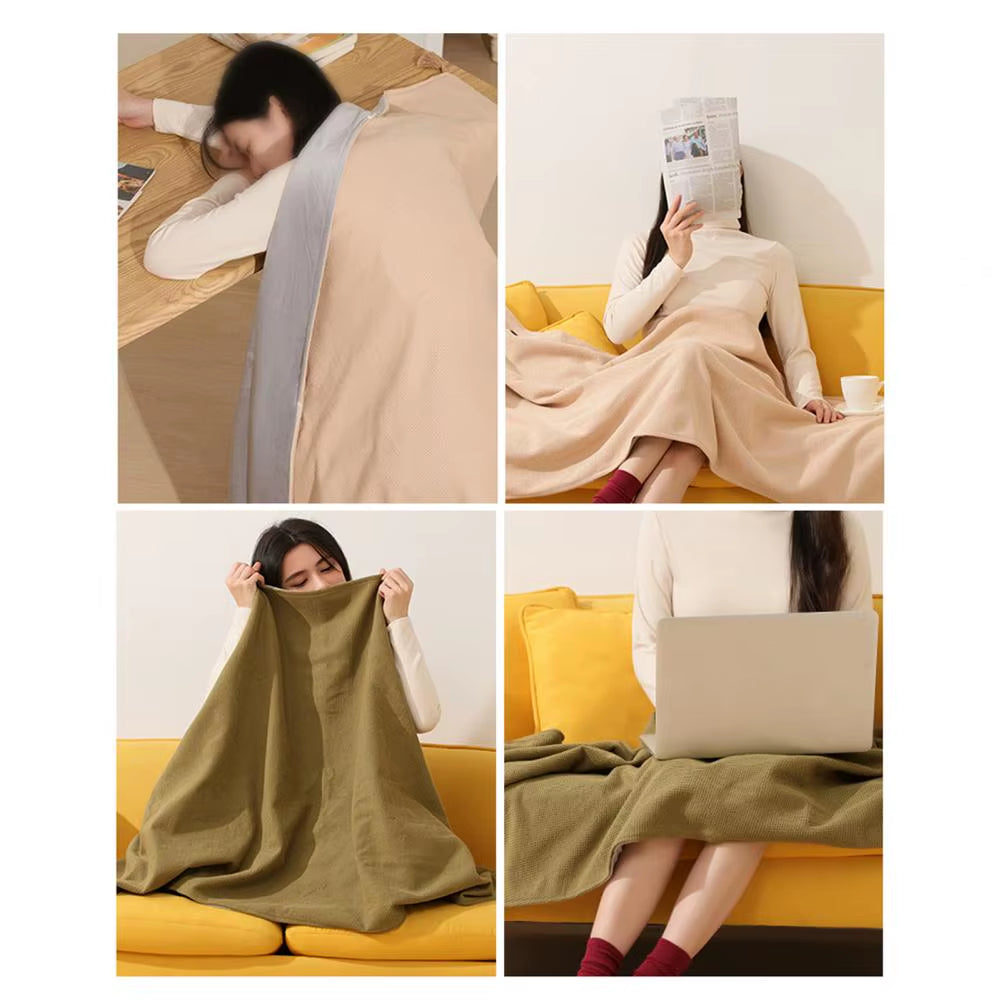 Stay Cozy Anywhere with Our 2-in-1 USB-Powered Electric Heating Shawl Blanket for Women